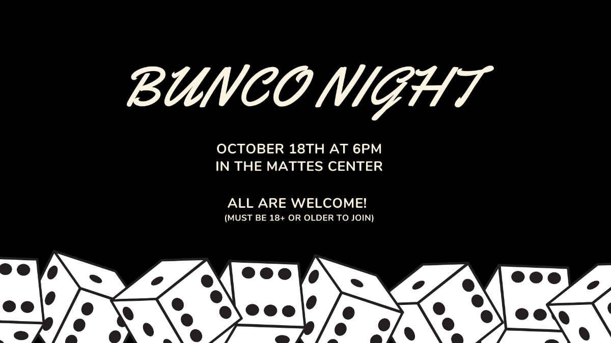 Featured image for “Bunco Night is October 18th!”